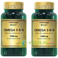 Ulei de Seminte de In (Omega 3-6-9) 1000mg 60cps+30cps