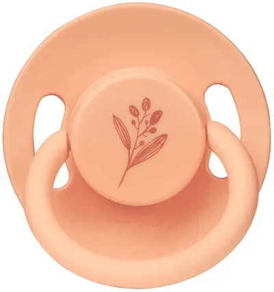 Suzetă din cauciuc Wee Baby - Baby Pure, 18 + luni, roz