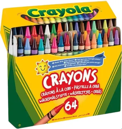 Creioane cerate Crayola – 64 culori + ascuțitoare