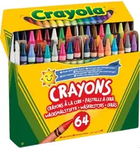 Creioane cerate Crayola – 64 culori + ascuțitoare