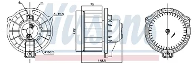 Ventilator habitaclu potrivit TOYOTA AVENSIS, COROLLA, COROLLA VERSO 1.4-2.4 10.01-03.09