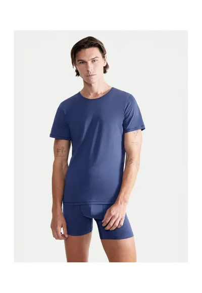 Tricou barbati - 10222373 bumbac - Albastru