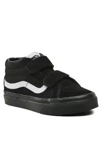 Pantofi copii - tenisi unisex - piele naturala - negru - sistem inchidere Velcro -