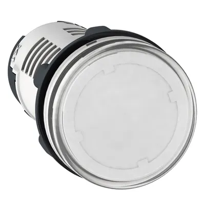 Lampa Pilot Rotunda Ø 22 - Alba - Led Integral - 120 V - Conectori Rapizi