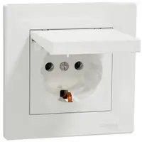Priza simpla ingropata ST cu capac alba Schneider Asfora EPH3100121