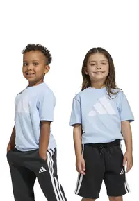 Tricou regular fit din bumbac cu logo - Alb/Albastru deschis