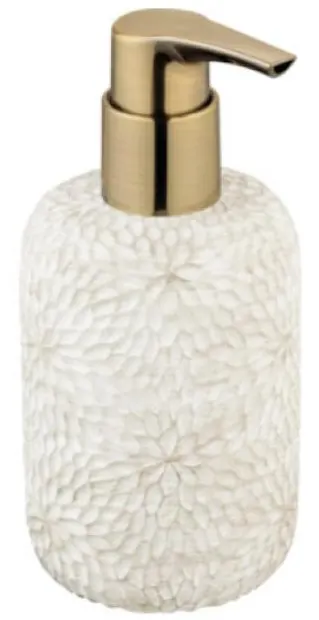 Dozator de săpun Wenko - Montalfano, 300 ml, alb-auriu