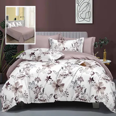 Lenjerie de pat elegance 6 piese cu cearsaf (lec8)