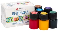 Vopsele pentru vitralii Paleta Nevskaya Decola - 6 culori, 20 ml