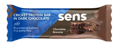 Baton proteic cu aroma de Ciocolata Neagra si Brownie, 60g, Sens
