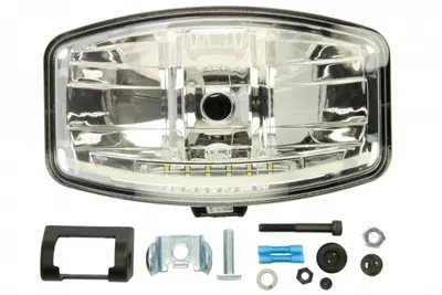 Farul universal Dreapta Stanga (dreptunghiular, H7 LED, 12 24V, latime 247mm, inaltime 141mm, adancime: 124mm, transparent, plastic, negru, Lampi de pozitie)