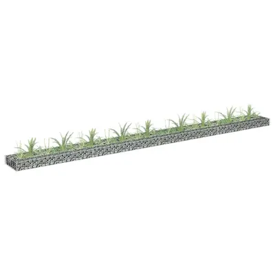 vidaXL Strat înălțat gabion, 360x30x10 cm, oțel galvanizat