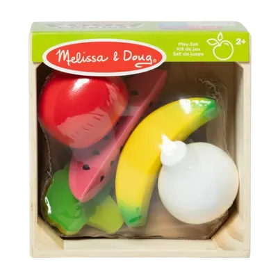 Set de joaca din lemn pentru jocuri de rol Fructe si legume