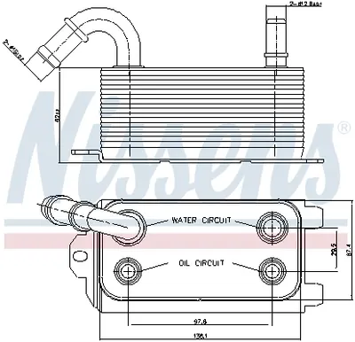 Radiator Ulei Cutie Automata (137x63x68) Volvo S60 Ii, S80 Ii, V60 I, V70 Iii, Xc60, Xc70 Ii; Ford C-Max Ii, Fiesta Vi, Focus Iii, Galaxy, Kuga Ii, Kuga Iii, Mondeo Iv, S-Max; Land Rover Freelander 2