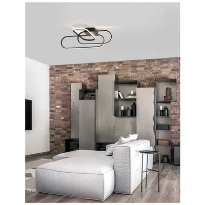 Plafoniera ARTE Mat Negru Aluminiu & Acrylic LED 43 Wat 230 Volt 1862Lm 3000K IP20
