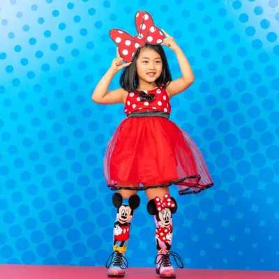 Șosete lungi colorate Madmia pentru fete fantasy Mickey și Minnie 3-5 ani