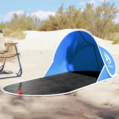 Gossi cort de plaja pop-up, albastru azur, rezistent la apa