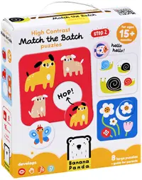 Puzzle pentru bebeluși Banana Panda 8 în 1 - Potrivește animalele și plantele
