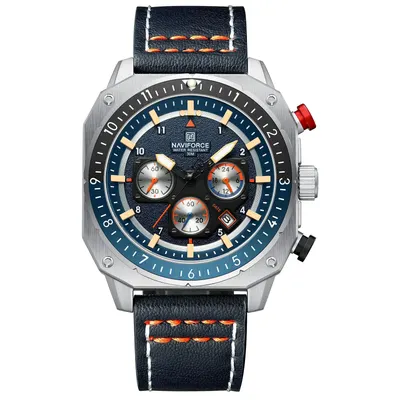 Ceas Bărbați Naviforce 8057 Albastru - Design Casual, Funcții Multiple, Cronograf, Rezistent la Apă 3ATM