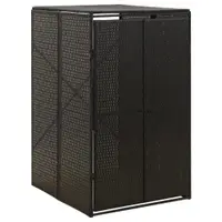 Gossi magazie de pubela cu roti, negru, 70x80x117 cm, poliratan
