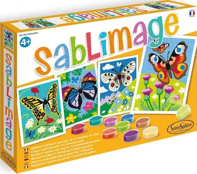 Set de colorat cu nisip Sentosphere, fluturi