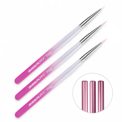 Set 3 pensule 2M Nail Art - Rose