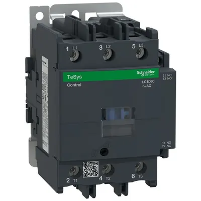 Contactor TeSys D 3P 80A AC-3 440V - aux 1NO+1NC, bobina 230V 50Hz Schneider LC1D80P5