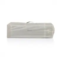Patut pliabil de calatorie 3in1 Cangaroo Indiana Mint cu 2 nivele, laterala culisanta, organizator haine cu 4 compartimente, segmente plasa de ventilatie, geanta accesorii, saltea si carusel