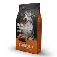 Calibra Dog Expert+ Adult Light & Sterilised Beef 2 kg