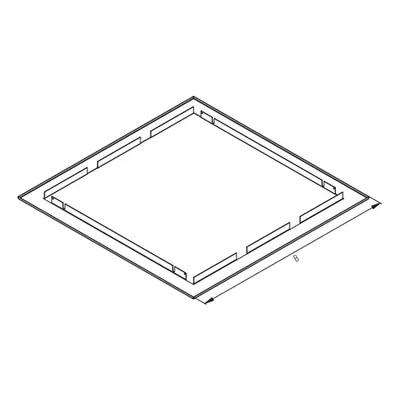 Cadru pentru montaj ST pentru 4 randuri DW4H, RAL9003