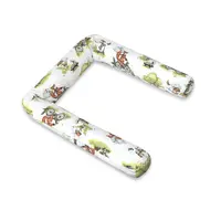 Aparatoare pentru patut, Qmini, Tip rulou, Cu husa detasabila, Lungime 180 cm, Din bumbac certificat Oeko Tex Standard 100, Fox on bikes Natural