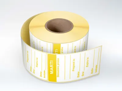 Etichete HACCP autocolante personalizate Zilele Saptamanii - MARTI, 1000 buc rola, set 3 role
