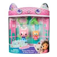Set 2 figurine, Gabbys Dollhouse, Queen Kitty Fairy and Kitty Gnome, 6074330