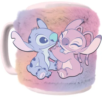 Cană Pyramid Disney: Lilo & Stitch - Stitch & Angel (Planetary) (Fuzzy)