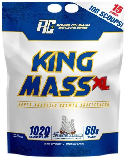 King Mass XL, înghețată de vanilie, 6.75 kg, Ronnie Coleman