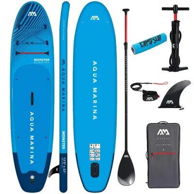Placă SUP gonflabilă Aqua Marina Monster 12'0" Albastru + Flotor pentru pagă