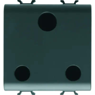 British Standard Priza 250v Ac - 2p+e 15a - 2 Modules - Black - Chorus