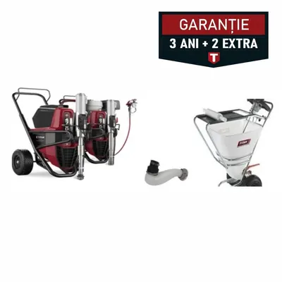 Pachet Pompa airless Titan PowrBeast 7700 E CART 230V 6l/min+Container 100l/role descarcare/conector