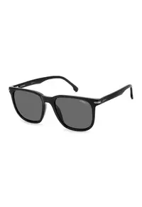 Ochelari de soare patrati unisex - Negru/Gri inchis