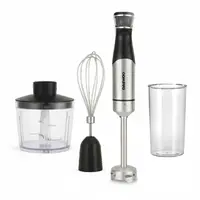 Mixer vertical Daewoo DHB100X, 1000 W, tija detasabila din inox, 6 trepte de viteza, functie turbo, lama din inox, Negru/inox