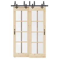 Gossi set feronerie pentru usi glisante, negru, 152,5 cm, otel