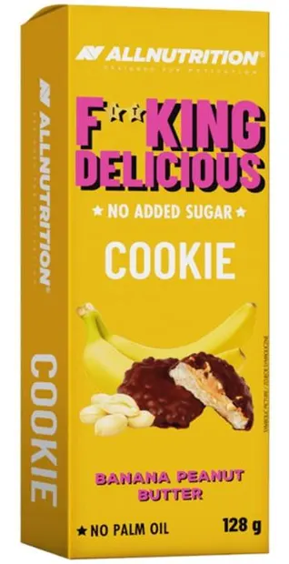 AllNutrition Fitking Delicious Cookie, banan și unt de arahide, 128 g