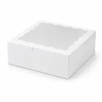 Cutie cu fereastră ondulată transparentă - alb (set 50 buc) - Default Title