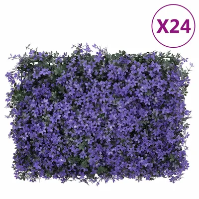 Gossi gard din frunze artificiale, 24 buc., violet, 40x60 cm