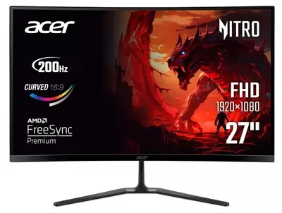 Monitor gaming Acer - Nitro ED270Xbiipx, 27'', 200Hz, 1ms, FreeSync