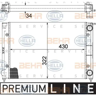 Radiator, racire motor HELLA 8MK 376 713-331