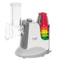 Feliator electric Adler AD4815, 150 W, 5 Sfaturi, Pentru Legume (Alb/Gri)