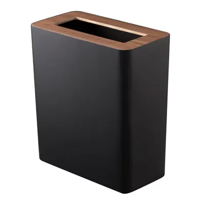 Coș de gunoi negru pentru birou din oțel 10 l Rin – YAMAZAKI