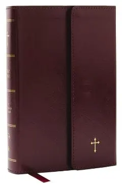 NKJV Compact Paragraph-Style Bible W/ 43,000 Cross References, Burgundy Leatherflex W/ Magnetic Flap, Red Letter, Comfort Print: Holy Bible, New King