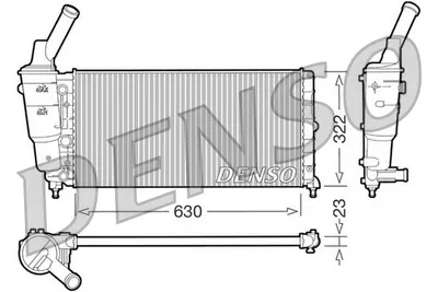 Radiator motor (Manual) potrivit DAIHATSU CUORE VI 1.0